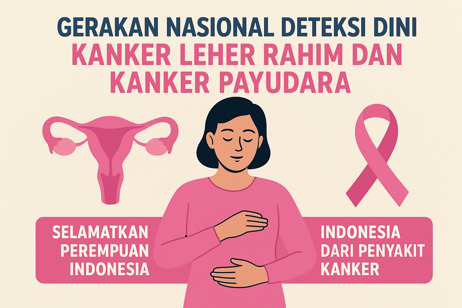 Kegiatan Nasional Deteksi Dini Kanker Leher Rahim dan Kanker Payudara oleh Ibu Negara